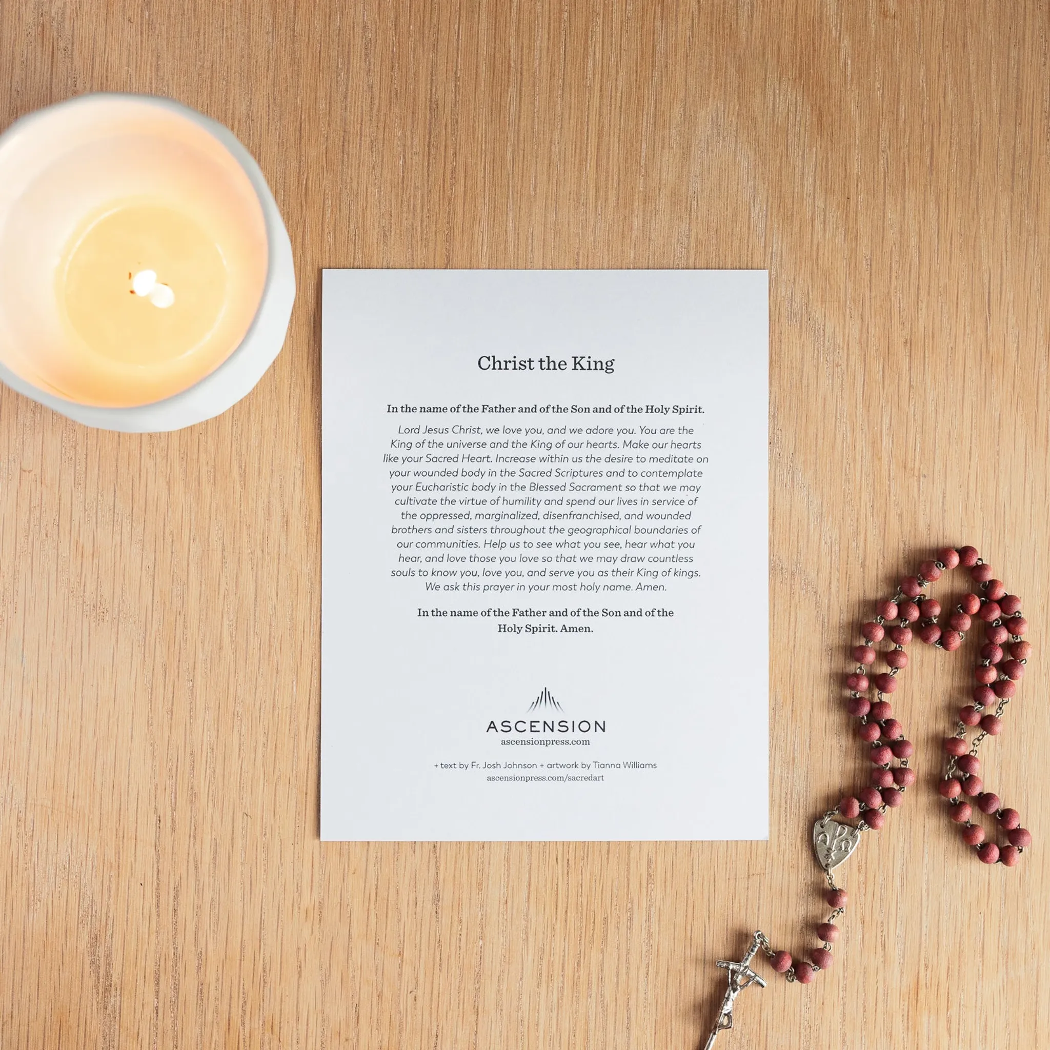 Christ the King Sacred Art Prayer Cards - Image 2