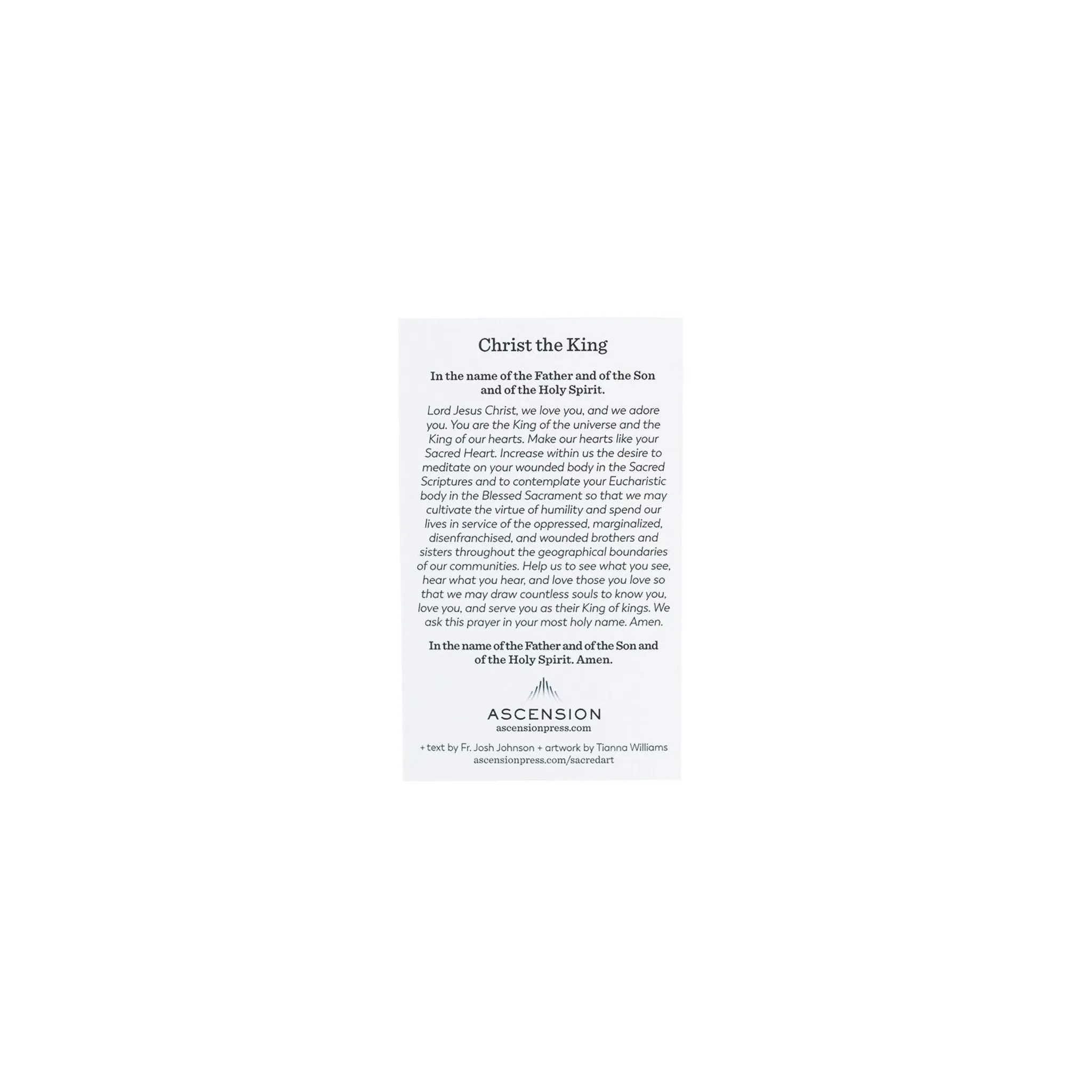 Christ the King Sacred Art Prayer Cards - Image 8