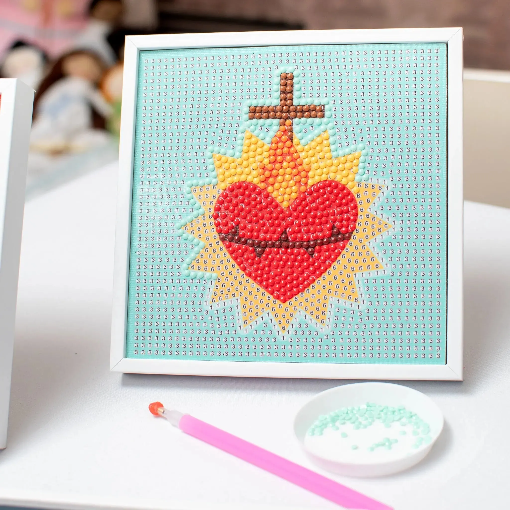 Sacred Heart of Jesus Gem Art Craft Kit - Image 5