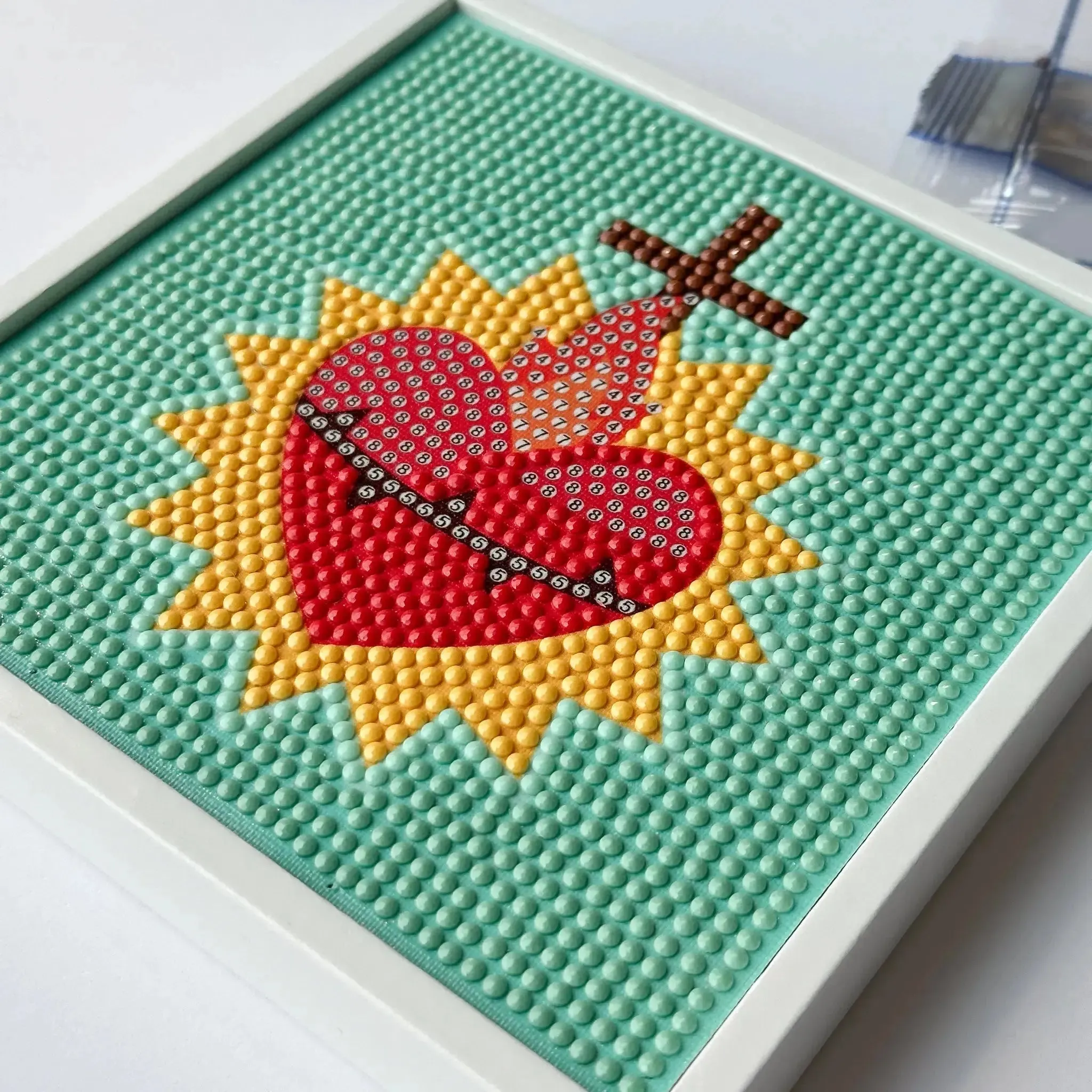 Sacred Heart of Jesus Gem Art Craft Kit - Image 8