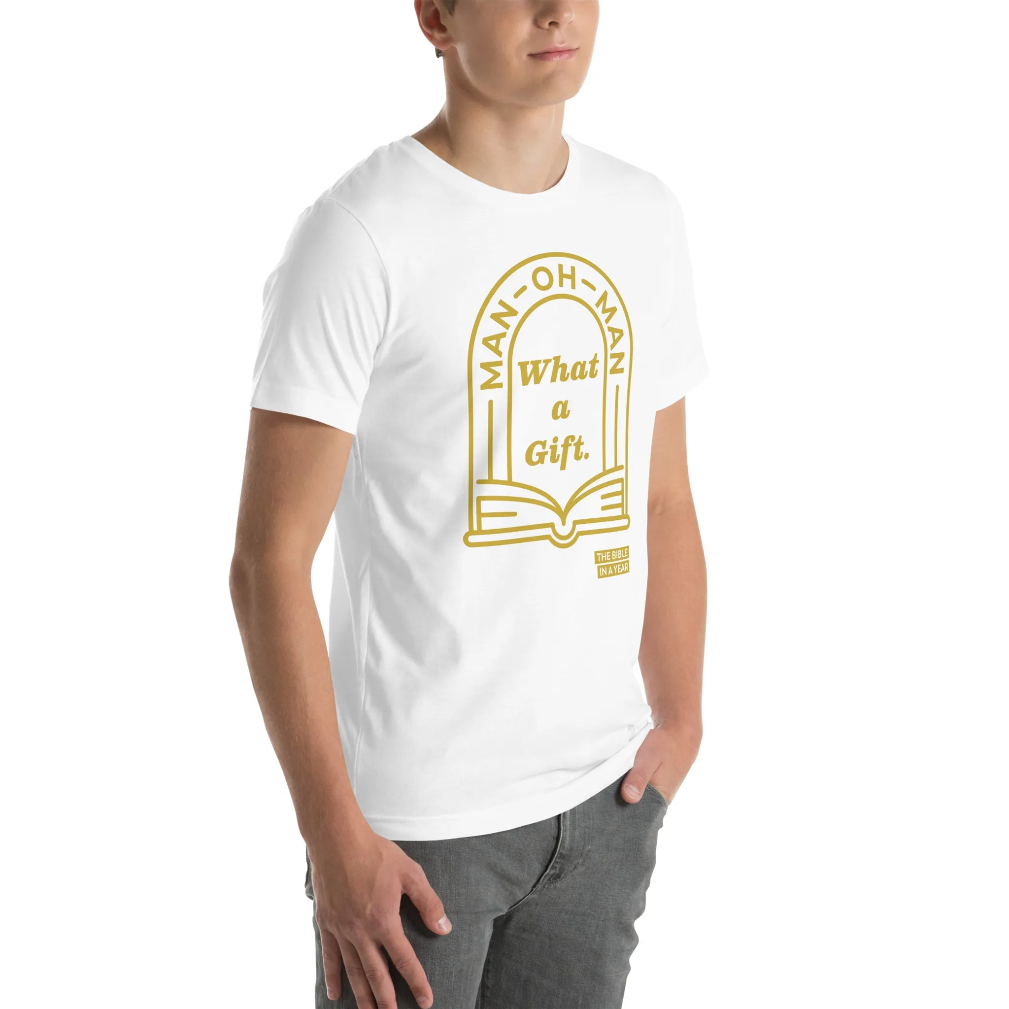 "Man Oh Man" / Bible in a Year Crew T-Shirt - Image 12
