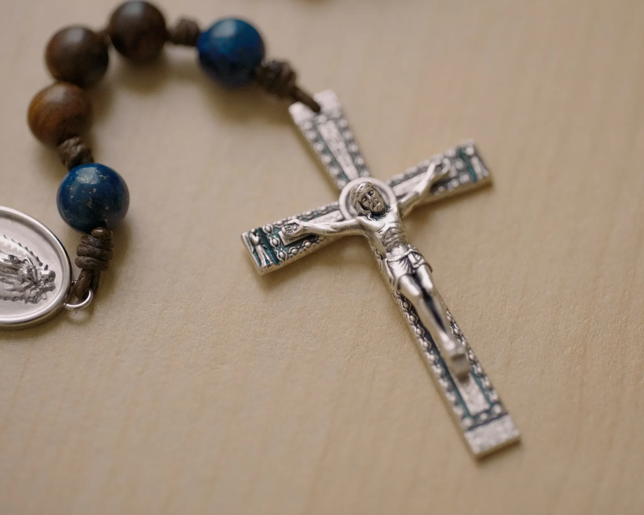 The Rosary in a Year Rosary: 5 Decade Wood/Gemstone - Image 2