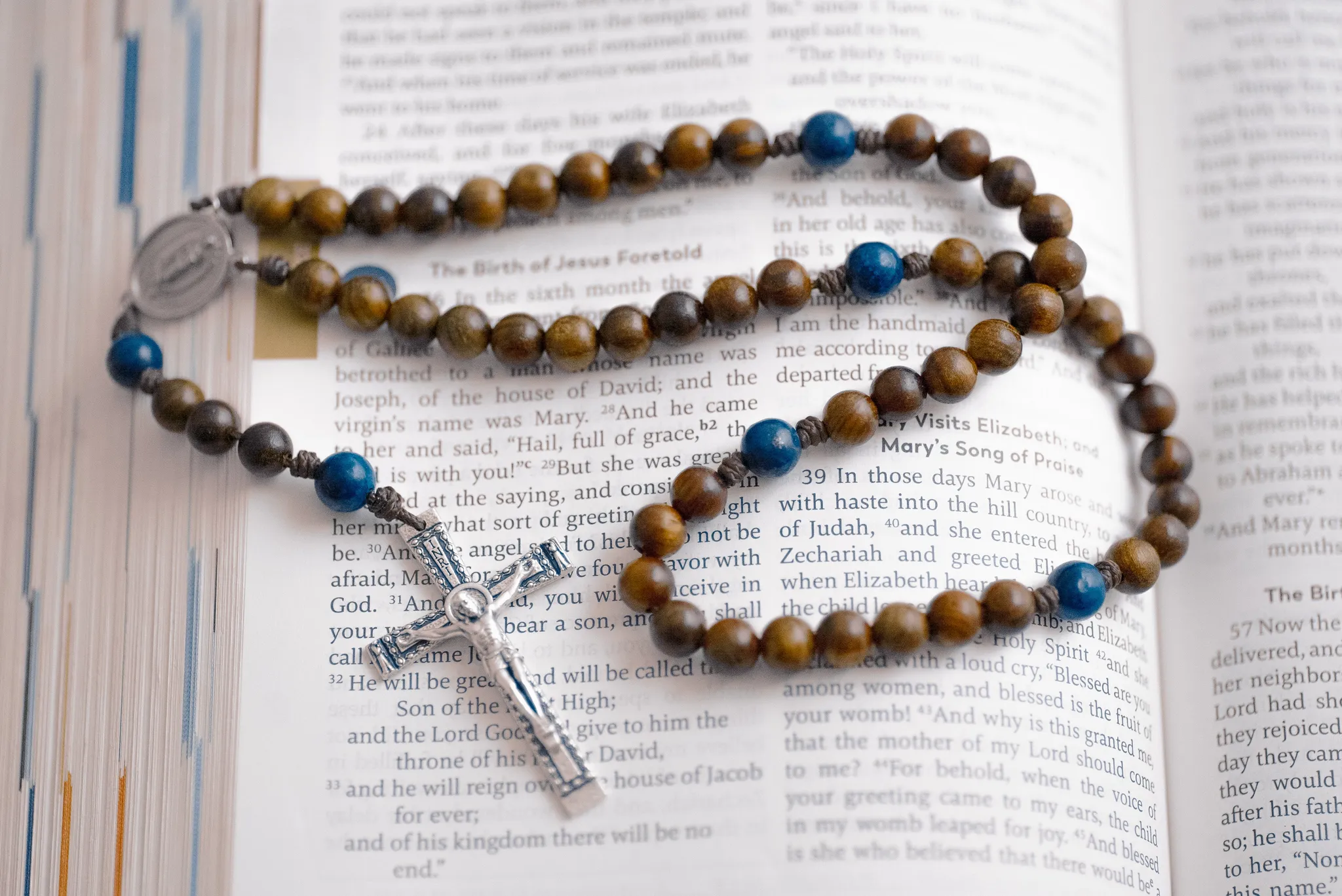 The Rosary in a Year Rosary: 5 Decade Wood/Gemstone - Image 7